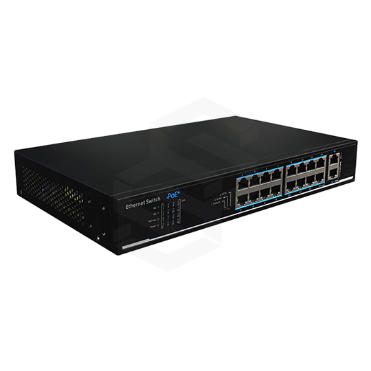 Switch 16 Puertos 10/100Mb Poe +2 Uplink 10/100/1000Mb 135W