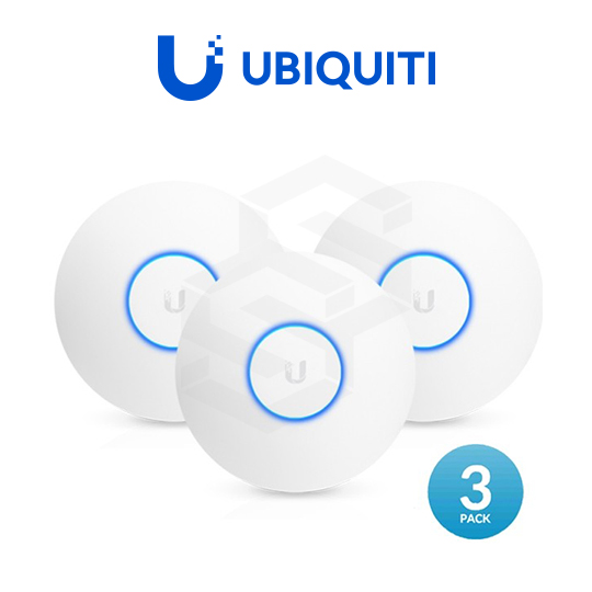 Paquete de 3 punto de acceso UniFi 802.11ac Wave 2, MU-MIMO4X4 con antena Beamforming, hasta 1.7 Gbps, para interior PoE 802.3af, soporta 200 clientes, No incluyen PoE