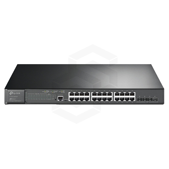 SWITCH TPLINK JETSTREAM 24 PUERTOS GIGABIT POE+ + 4 SFP+ 10GBPS CAPA 2 ADMINISTRABLE 380W