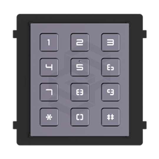 Videoportero Modular Botonera NumericaApertura Mediante ContraseñaAlimentación Con Módulos De Sistema AdicionalesBotones RetroiluminadosRs-485, Montaje Superficial Y EmpotradoIp65, Ik7, Alimentación Con Ds-Kd8003-Ime1.Dim.:98×100×34Mm