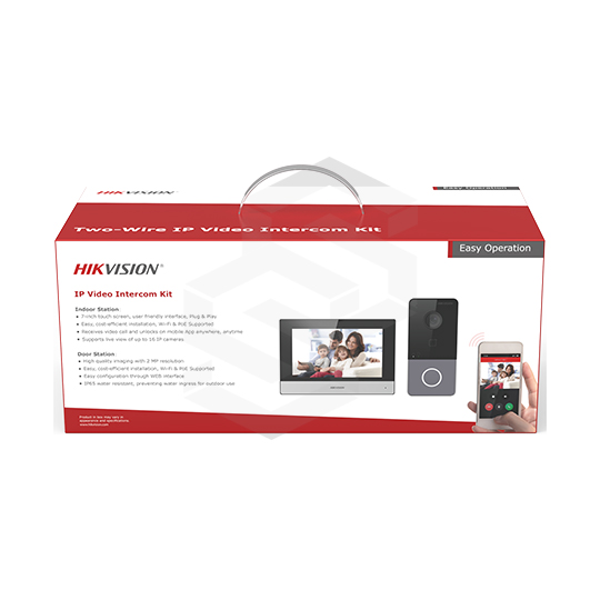 Kit De Video Portero Ip Ds-Kv6113-Wpe1 + Ds-Kh6320-Wet1 + 2 Ft Hikvision