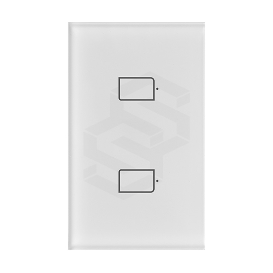 &quot;Interruptor De Luz 2Ch Por Rf
Panel Vidrio Templado 2Tc
Interruptor Sensible Al Tacto
No Parpadea Para Bombillas De Más De 6W
No Requiere Neutro
Comunicación 433Mhz, Requiere Rmpro
Dim.: 120X72X35 Mm
Certificación Ce, Rohs Ce, Rohs Fcc Fcc&quot;