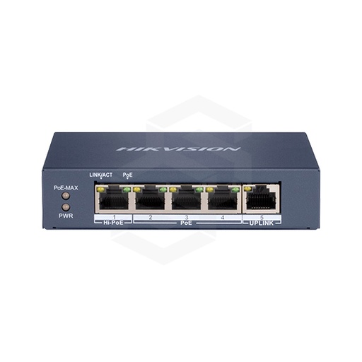 [DS-3E0505HP-E] Switch 4 Puertos Poe 10/100Mb + 1 Puertos 10/100Mb 35 W.Estándar 802.3Af/At Poe5 Puertos Rj45, 10/100 Base-T(X)Ieee 802.3, Ieee 802.3U, Ieee 802.3XPort. Max. Poder: 30W/35WModo Cctv Hasta 250 Mts A 10MbpsCapacidad De Conmutación 1 Gbps