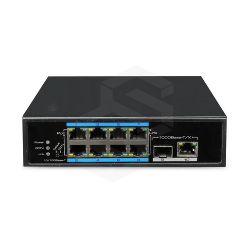 [UTP-7108E-POE] Switch 4 Puertos 10/100Mb Poe + 2 Uplink 10/100Mb4 Puertos Poe 10/100 Base-Tx2 Puertos Rj45 10/100 Base-TxAdmite Vigilancia Poe En Modo Vlan Y CctvMejora La Tasa En Línea De CámarasAdmite Inmunidad A Sobretensiones 6KvPlug&amp;Play