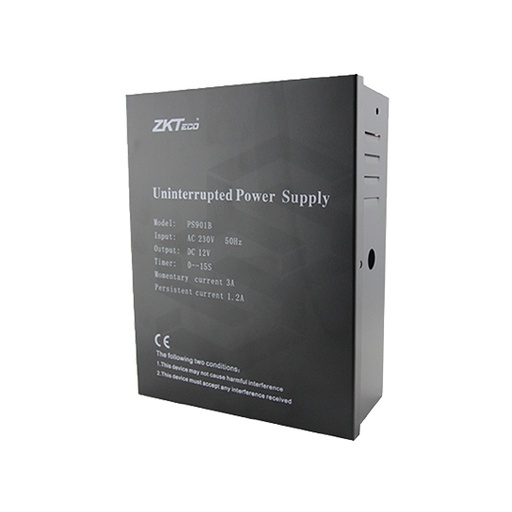 [ZK-P1205-B1] FUENTE PARA CONTROL DE ACCESO 12VDC, 2AMP CONTINUOS O 5 AMP MOMENTANEOS