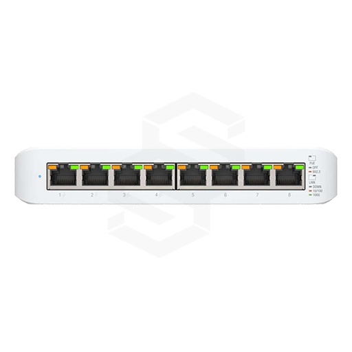 [UB-USW-LITE-8-POE] Switch UniFi Lite Administrable PoE de 8 Puertos 10/100/1000 Mbps (4 puertos 802.3af/at), 52 W