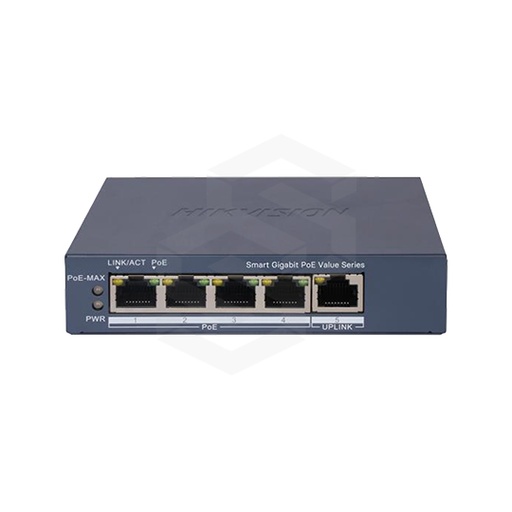 [DS-3E1505P-EI/M] SWITCH POE 4 CH 10/100/1000MB + 1 10/100MB 45W