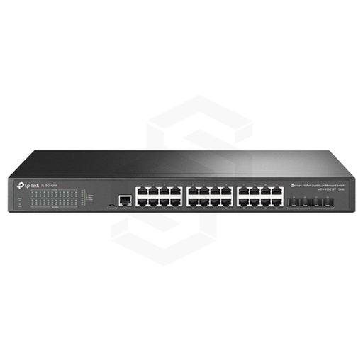 [TP-TL-SG3428X] SWITCH TPLINK JETSTREAM 24 PUERTOS GIGABIT + 4 SFP+ 10GBPS CAPA 2 ADMINISTRABLE