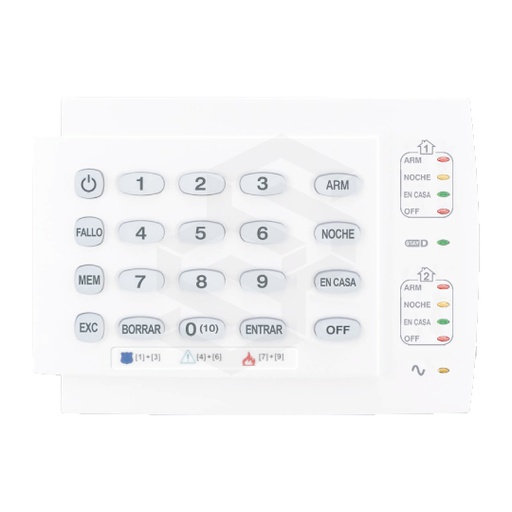 [PA-K10H] Teclado Led Cableado De 10 Zonas Horizon1 Entrada De Zona En Teclado. Control De Hasta 10 Zonas En2 Particiones, 7 Botones De Acción De Un Toque. 3 Alarmas DePánico Activables Por Teclado.Compatible Con Centrales Spectra Sp Y Magellan