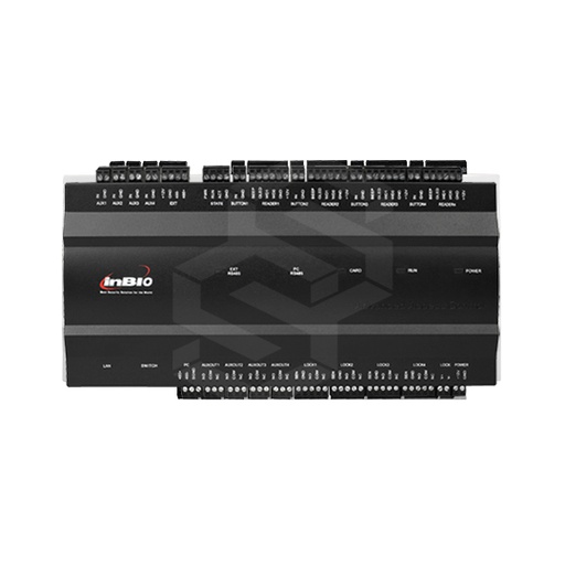 [ZK-INBIO460] Modulo De Control De Acceso Para 4 PuertasUnidad De Control Ip Para 4 PuertasLectoras Soportadas: 12 (8 Rs-485, 4 Wiegand 26-Bit)12 Entradas, 8 Salidas3.000 Huellas, 30.000 Tarjetas, 100.000 Eventos,Tcp/IpDim.: 225X38X105Mm