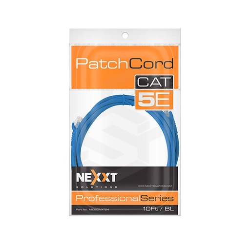 [NEXT-PCCAT5E10PA] Cable Patch Cord Cat5E 10 Pies Azules