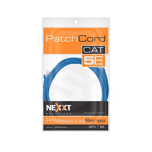 [NEXT-PCCAT5E3PA] Cable Patch Cord Cat5E 3 Pies Azul